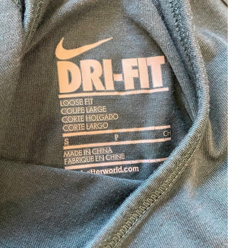 NIKE Drifit Dark Teal Athleisure Workout Racer Back Tee Tank Top Women's size S - Picture 4 of 6